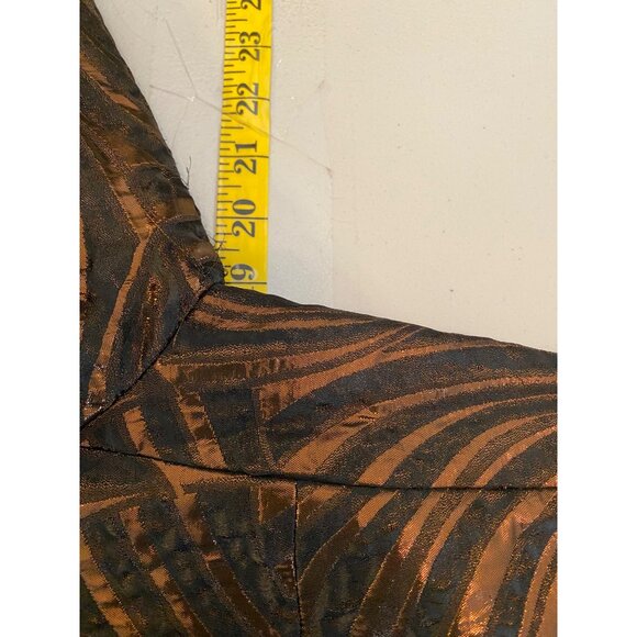 Vintage Albert Nipon Evening Blazer Jacket Size 6 Black & Bronze - Picture 8 of 11